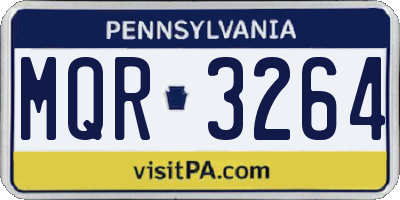 PA license plate MQR3264