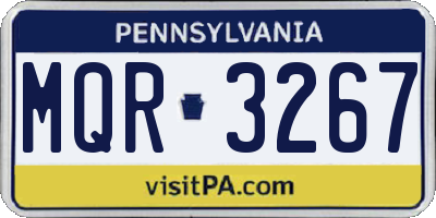PA license plate MQR3267