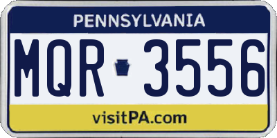 PA license plate MQR3556