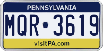 PA license plate MQR3619