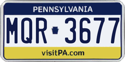 PA license plate MQR3677