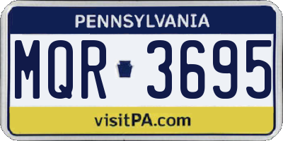 PA license plate MQR3695