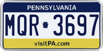 PA license plate MQR3697