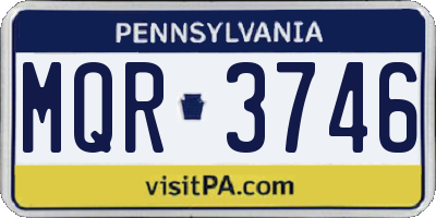 PA license plate MQR3746