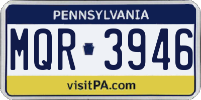 PA license plate MQR3946