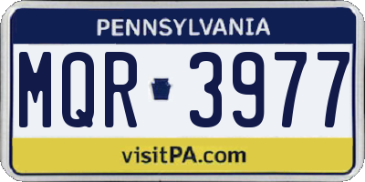 PA license plate MQR3977