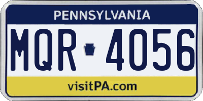PA license plate MQR4056