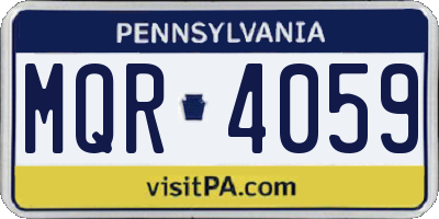 PA license plate MQR4059