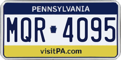 PA license plate MQR4095