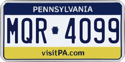 PA license plate MQR4099