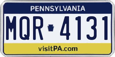 PA license plate MQR4131