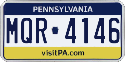 PA license plate MQR4146