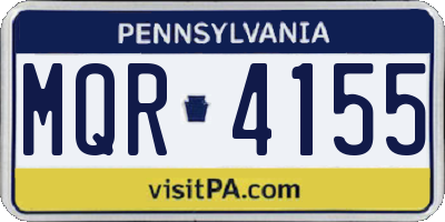 PA license plate MQR4155