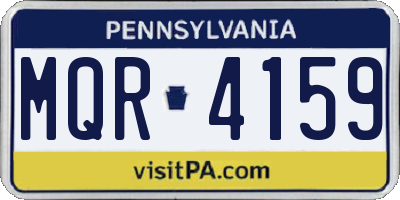PA license plate MQR4159