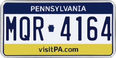 PA license plate MQR4164