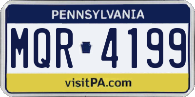 PA license plate MQR4199