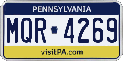 PA license plate MQR4269