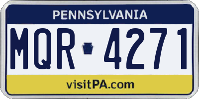 PA license plate MQR4271
