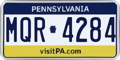 PA license plate MQR4284