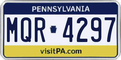 PA license plate MQR4297