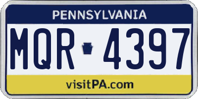 PA license plate MQR4397