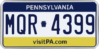 PA license plate MQR4399