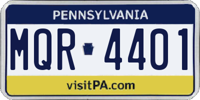 PA license plate MQR4401