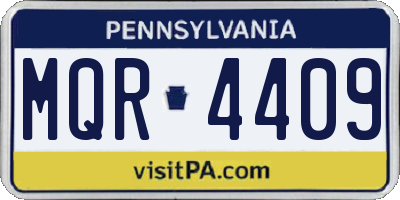 PA license plate MQR4409