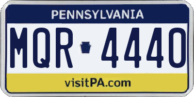 PA license plate MQR4440