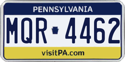PA license plate MQR4462