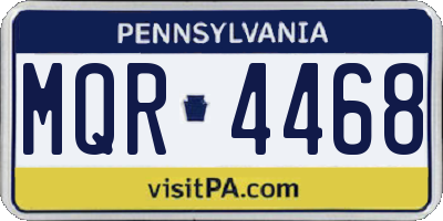 PA license plate MQR4468