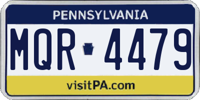 PA license plate MQR4479