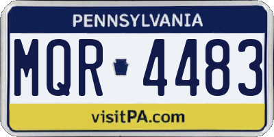 PA license plate MQR4483