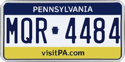 PA license plate MQR4484
