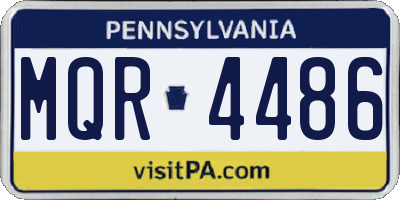 PA license plate MQR4486