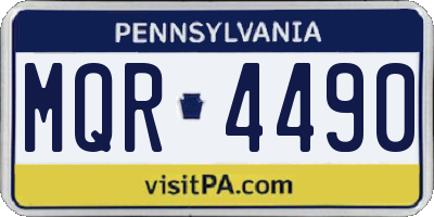 PA license plate MQR4490