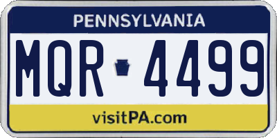 PA license plate MQR4499
