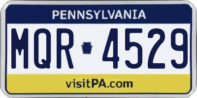 PA license plate MQR4529