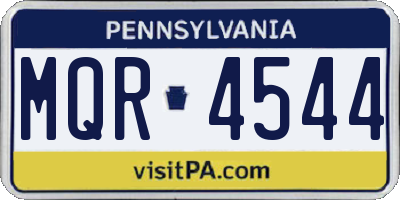 PA license plate MQR4544