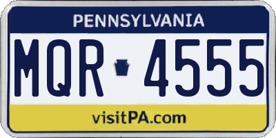 PA license plate MQR4555