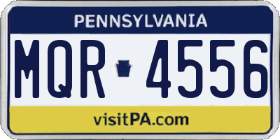 PA license plate MQR4556