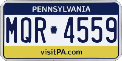 PA license plate MQR4559
