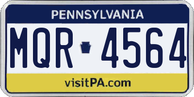 PA license plate MQR4564