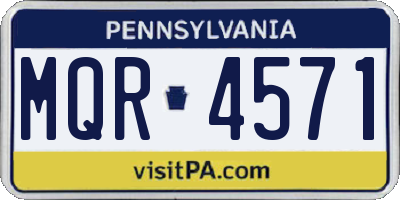 PA license plate MQR4571
