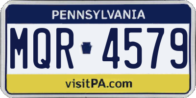 PA license plate MQR4579