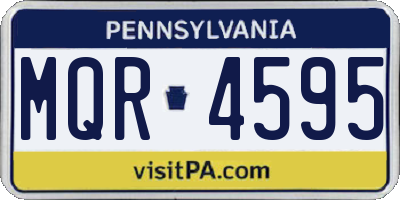 PA license plate MQR4595