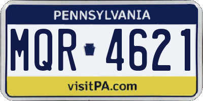 PA license plate MQR4621