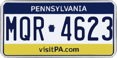 PA license plate MQR4623