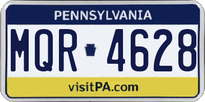 PA license plate MQR4628