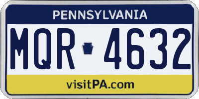 PA license plate MQR4632